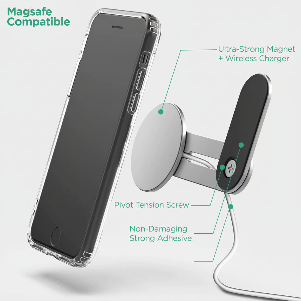 AuraSide magnetic monitor phone mount for desk setups