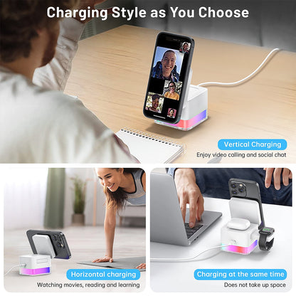 AuraFold Go foldable 3-in-1 travel charger for Apple devices