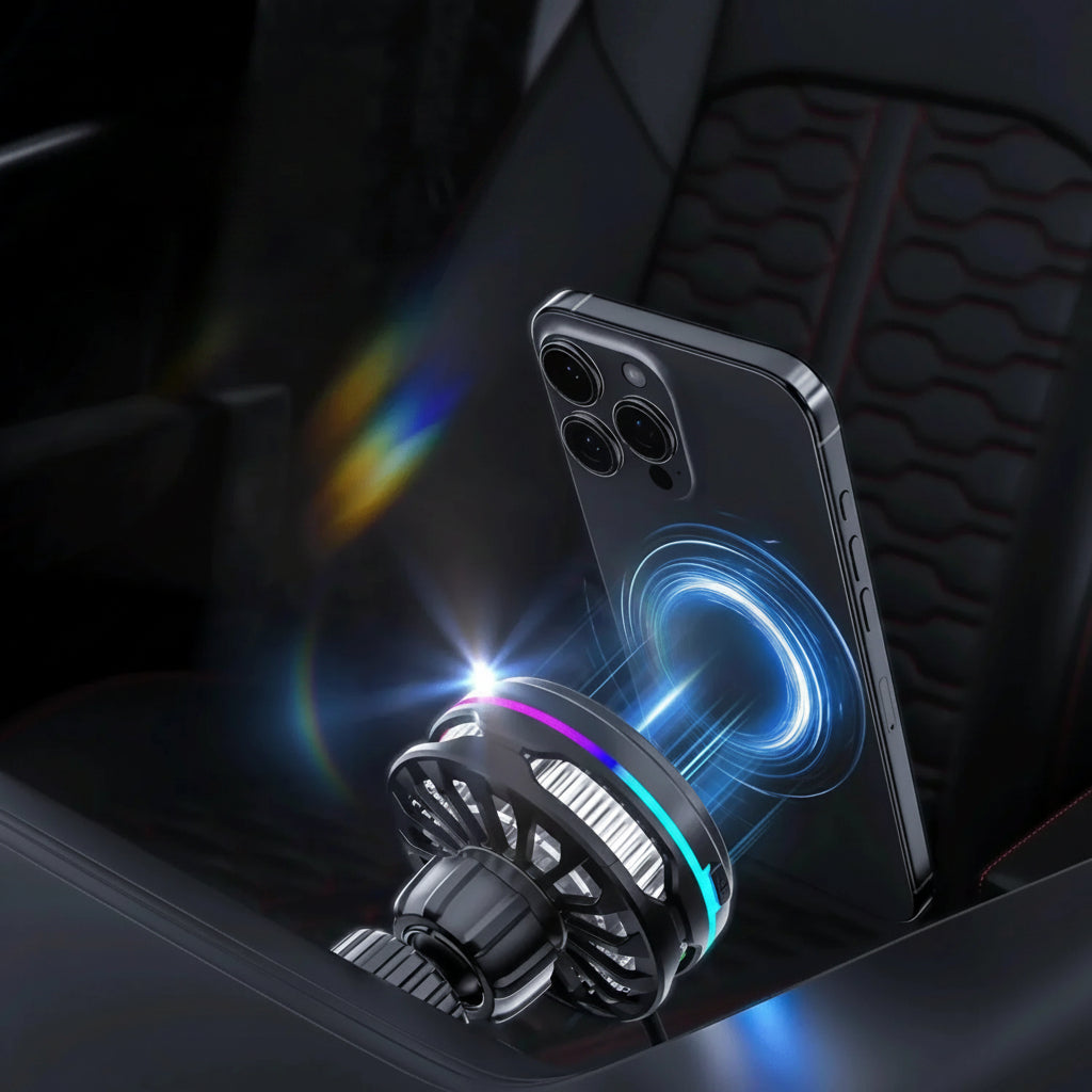 AuraDrive magnetic wireless car charger for navigation